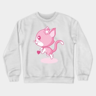 Cute pink kitten. Crewneck Sweatshirt